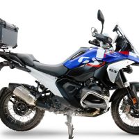 Baúl GPR TECH compatible con  Bmw R 1300 GS Adventure 2024/2026 Baúl Alpi-Tech en aluminio color plata con placa específica para portaequipajes trasero incluida Capacidad Litros 55
