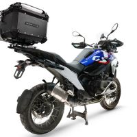Baúl GPR TECH compatible con  Bmw R 1300 GS Adventure 2024/2026 Baúl Alpi-Tech en aluminio color plata con placa específica para portaequipajes trasero incluida Capacidad Litros 55