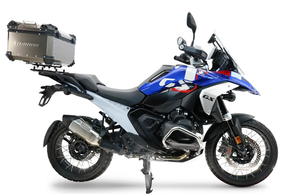  Bmw R 1300 GS 2024/2026 Baúl superior Top Case de Titanio color natural con placa específica incluida Capacidad Litros 55