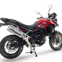 Escape compatible con Triumph Tiger 900 GT / Pro / Rally Pro 2024-2025, Dual Inox, Escape legal, homologado, silenciador con db killer desmontable y tubo de conexión específico 