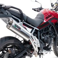 Escape compatible con Triumph Tiger 900 GT / Pro / Rally Pro 2024-2025, Dual Inox, Escape legal, homologado, silenciador con db killer desmontable y tubo de conexión específico 