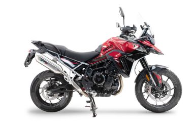 Escape compatible con Triumph Tiger 900 GT / Pro / Rally Pro 2024-2025, Furore-X Acciaio Inox, Escape legal, homologado, silenciador con db killer desmontable y tubo de conexión específico 