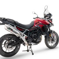 Escape compatible con Triumph Tiger 900 GT / Pro / Rally Pro 2024-2025, Furore-X Acciaio Inox, Escape legal, homologado, silenciador con db killer desmontable y tubo de conexión específico 