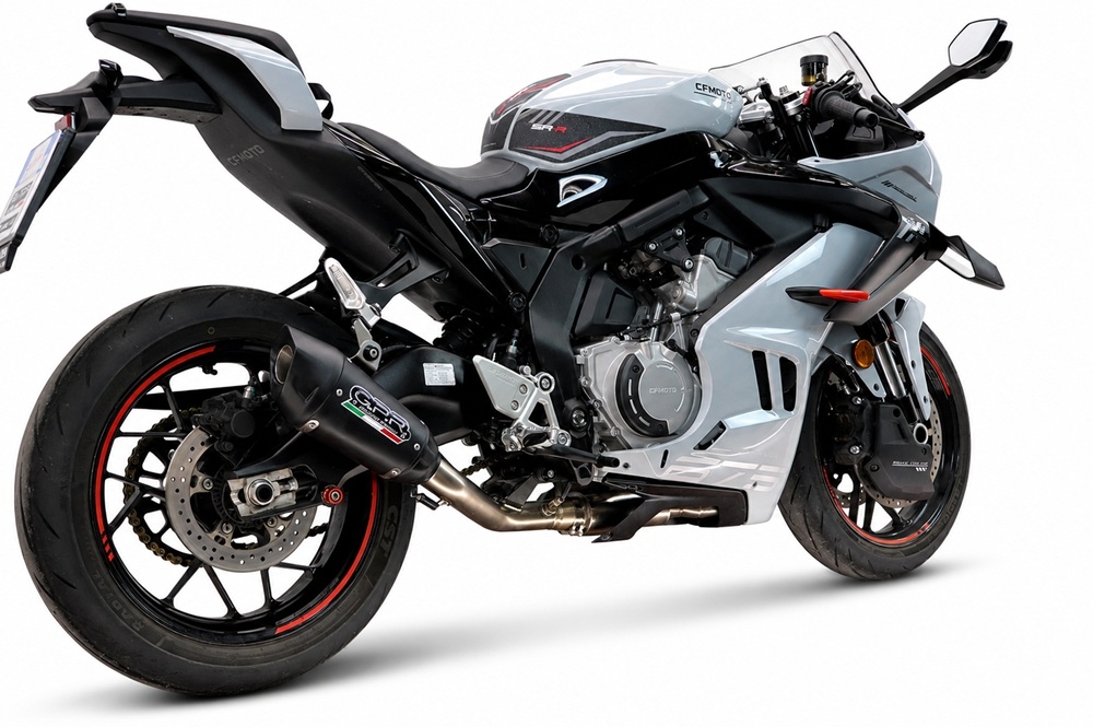 GPR escape compatible con Cf Moto 675NK 2024-2027, GP-Revo Black Titanium, Escape completo racing, incluyendo colector y db killer desmontable, sin homologación 