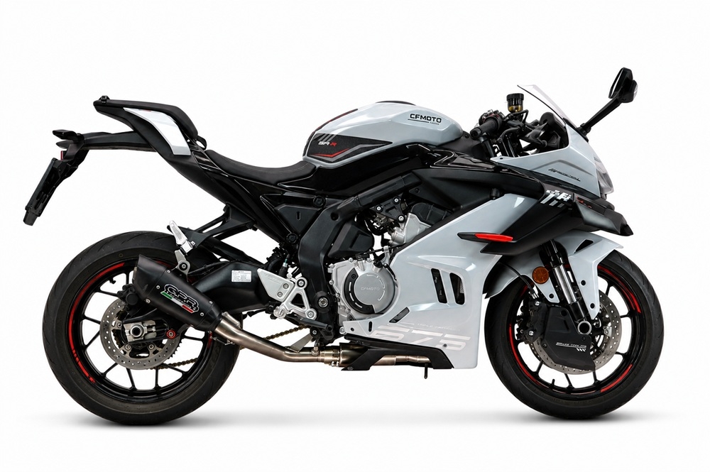 GPR escape compatible con Cf Moto 675NK 2024-2027, GP-Revo Black Titanium, Escape completo racing, incluyendo colector y db killer desmontable, sin homologación 