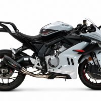 GPR escape compatible con Cf Moto 675SR-R 2024-2027, GP-Revo Black Titanium, Escape completo homologado y legal,con catalizador incluido db killer extraíble 