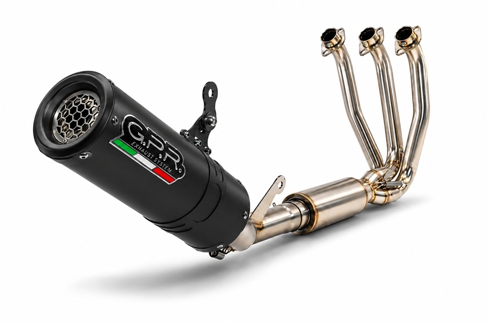 GPR escape compatible con Cf Moto 675NK 2024-2027, M3 Black Titanium, Escape completo racing, incluyendo colector y db killer desmontable, sin homologación 