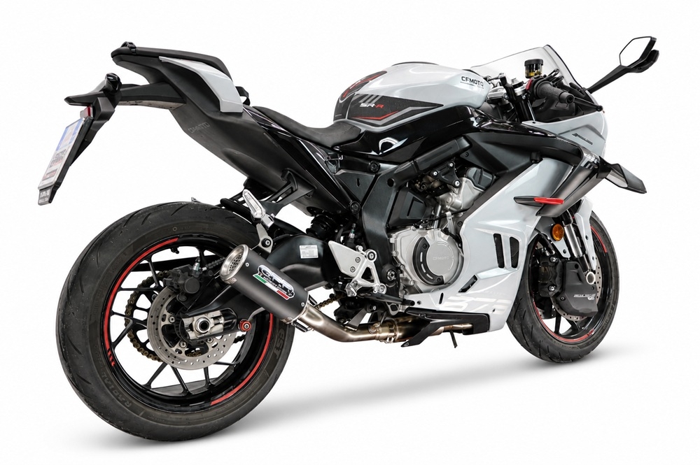 GPR escape compatible con Cf Moto 675NK 2024-2027, RP-M3 Black Titanium, Escape completo racing, incluyendo colector y db killer desmontable, sin homologación 