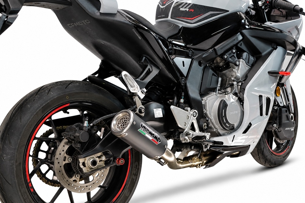 GPR escape compatible con Cf Moto 675NK 2024-2027, RP-M3 Black Titanium, Escape completo racing, incluyendo colector y db killer desmontable, sin homologación 