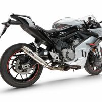 GPR escape compatible con Cf Moto 675SR-R 2024-2027, Deeptone Inox, Escape completo, no legal para países de la UE, con db killer extraíble 