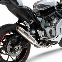 GPR escape compatible con Cf Moto 675SR-R 2024-2027, Deeptone Inox, Escape completo, no legal para países de la UE, con db killer extraíble 