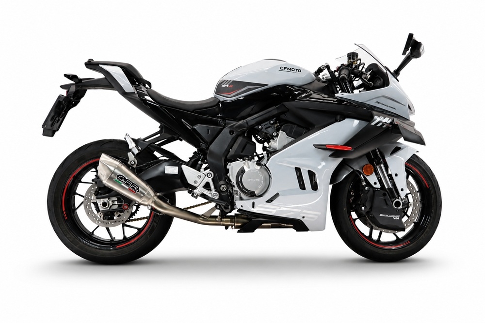 GPR escape compatible con Cf Moto 675NK 2024-2027, GP-Revo Titanium, Escape completo, no legal para países de la UE, con db killer extraíble 
