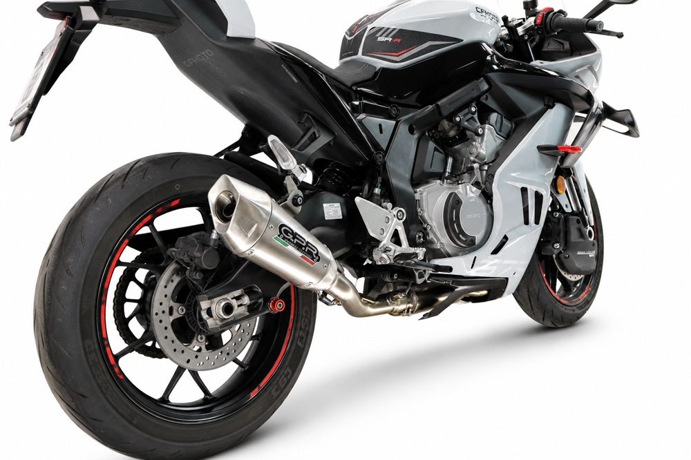 GPR escape compatible con Cf Moto 675NK 2024-2027, GP-Revo Titanium, Escape completo, no legal para países de la UE, con db killer extraíble 