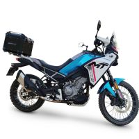 Baúl GPR TECH compatible con  Cf Moto 450MT 2023/2025 Euro5 Plus Baúl Alpi-Tech en aluminio, color negro con placa específica incluida Capacidad Litros 45