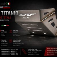 GPR TECH compatible con  Honda Crf 300 RX 2022/2024 Protección del motor en titanio 