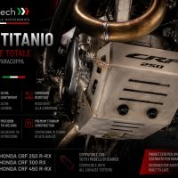 GPR TECH compatible con  Honda Crf 300 RX 2022/2024 Protección del motor en titanio 