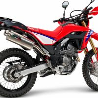 GPR escape compatible con Honda Crf 300 L - Rally 2021-2024, Dune Triovale Titanio, Escape legal, homologado, silenciador con db killer desmontable y tubo de conexión específico 