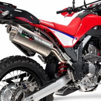 GPR escape compatible con Honda Crf 300 L - Rally 2021-2024, Dune Triovale Titanio, Escape legal, homologado, silenciador con db killer desmontable y tubo de conexión específico 