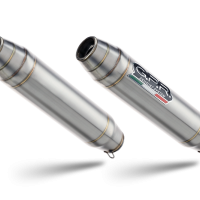 Escape compatible con Aprilia Shiver 750 Gt 2007-2016, Deeptone Inox, Doble escape racing, con tubos de conexión, artículo sin homologación 