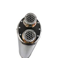 Escape compatible con Triumph Tiger 900 GT / Pro / Rally Pro 2024-2025, Dual Inox, Escape legal, homologado, silenciador con db killer desmontable y tubo de conexión específico 