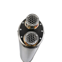 Escape compatible con Voge 900DSX 2024-2025, Dual Inox, Escape legal, homologado, silenciador con db killer desmontable y tubo de conexión específico 