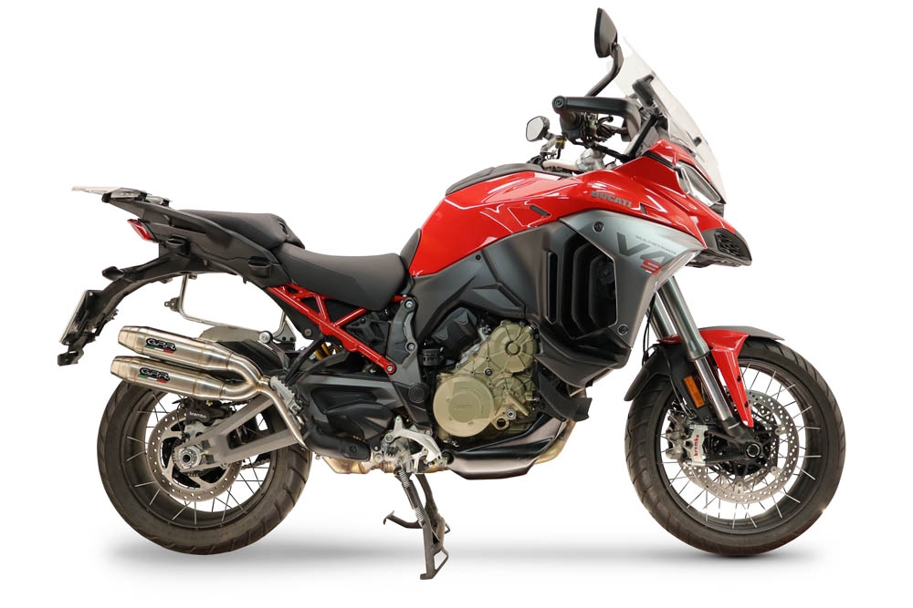 GPR escape compatible con Ducati Multistrada V4 - V4S 2025-2026, Deeptone Duplex, Par de terminales de escape homologados, con db killer extraíbles y tubos de conexión específicos 