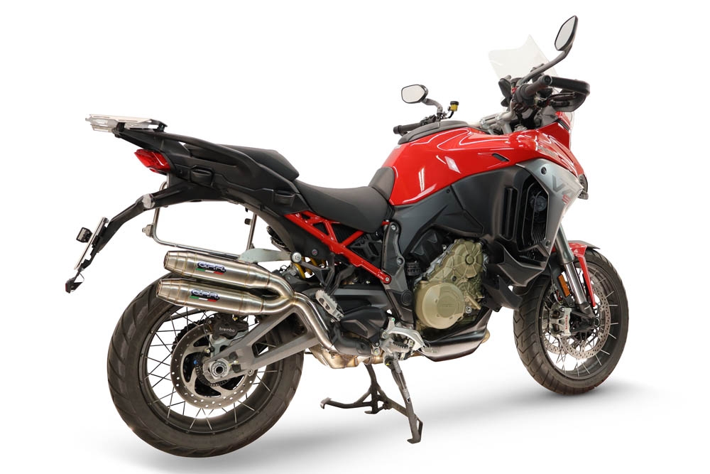 GPR escape compatible con Ducati Multistrada V4 - V4S 2025-2026, Deeptone Duplex, Par de terminales de escape homologados, con db killer extraíbles y tubos de conexión específicos 