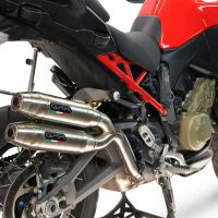GPR escape compatible con Ducati Multistrada V4 - V4S 2025-2026, Deeptone Duplex, Par de terminales de escape homologados, con db killer extraíbles y tubos de conexión específicos 
