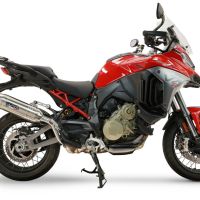 GPR escape compatible con Ducati Multistrada V4 - V4S 2025-2026, Furore-X Inox, Escape legal, homologado, silenciador con db killer desmontable y tubo de conexión específico 