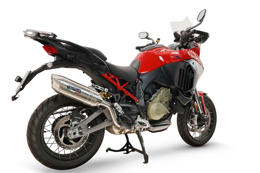 GPR escape compatible con Ducati Multistrada V4 - V4S 2025-2026, Furore-X Inox, Escape legal, homologado, silenciador con db killer desmontable y tubo de conexión específico 