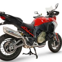 GPR escape compatible con Ducati Multistrada V4 - V4S 2025-2026, Furore-X Inox, Escape legal, homologado, silenciador con db killer desmontable y tubo de conexión específico 