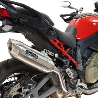 GPR escape compatible con Ducati Multistrada V4 - V4S 2025-2026, Furore-X Inox, Escape legal, homologado, silenciador con db killer desmontable y tubo de conexión específico 