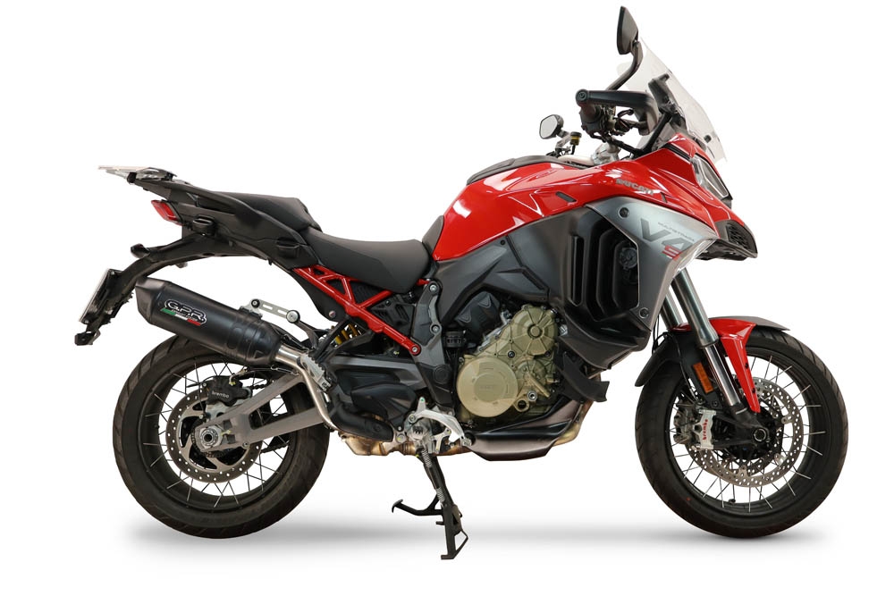 GPR escape compatible con Ducati Multistrada V4 - V4S 2025-2026, Furore-X Titanio Nero, Escape legal, homologado, silenciador con db killer desmontable y tubo de conexión específico 