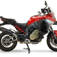 GPR escape compatible con Ducati Multistrada V4 - V4S 2025-2026, Furore-X Titanio Nero, Escape legal, homologado, silenciador con db killer desmontable y tubo de conexión específico 
