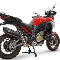 GPR escape compatible con Ducati Multistrada V4 - V4S 2025-2026, Furore-X Titanio Nero, Escape legal, homologado, silenciador con db killer desmontable y tubo de conexión específico 