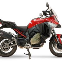 GPR escape compatible con Ducati Multistrada V4 - V4S 2025-2026, Hyper Sonic Black Titanium, Escape legal, homologado, silenciador con db killer desmontable y tubo de conexión específico 
