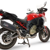 GPR escape compatible con Ducati Multistrada V4 - V4S 2025-2026, Hyper Sonic Black Titanium, Escape legal, homologado, silenciador con db killer desmontable y tubo de conexión específico 