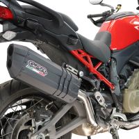GPR escape compatible con Ducati Multistrada V4 - V4S 2025-2026, Hyper Sonic Black Titanium, Escape legal, homologado, silenciador con db killer desmontable y tubo de conexión específico 