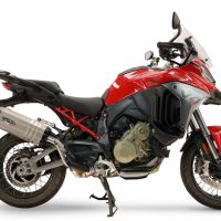 GPR escape compatible con Ducati Multistrada V4 - V4S 2025-2026, Hyper Sonic Titanium, Escape legal, homologado, silenciador con db killer desmontable y tubo de conexión específico 