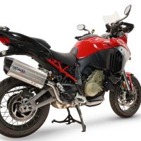 GPR escape compatible con Ducati Multistrada V4 - V4S 2025-2026, Hyper Sonic Titanium, Escape legal, homologado, silenciador con db killer desmontable y tubo de conexión específico 