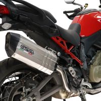 GPR escape compatible con Ducati Multistrada V4 - V4S 2025-2026, Hyper Sonic Titanium, Escape legal, homologado, silenciador con db killer desmontable y tubo de conexión específico 
