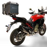 Baúl GPR TECH compatible con  Harley Davidson Pan America 1250 2020/2024 Baúl Alpi-Tech en aluminio, color negro con placa específica incluida Capacidad Litros 35