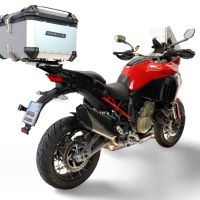 Baúl GPR TECH compatible con  Harley Davidson Pan America 1250 2020/2024 Baúl Alpi-Tech en aluminio color plata con placa específica incluida Capacidad Litros 55
