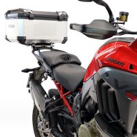 Baúl GPR TECH compatible con  Harley Davidson Pan America 1250 2020/2024 Baúl Alpi-Tech en aluminio color plata con placa específica incluida Capacidad Litros 55