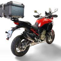 Baúl GPR TECH compatible con  Harley Davidson Pan America 1250 2020/2024 Baúl Alpi-Tech en aluminio, color negro con placa específica incluida Capacidad Litros 55