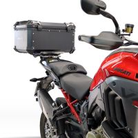 Baúl GPR TECH compatible con  Harley Davidson Pan America 1250 2020/2024 Baúl Alpi-Tech en aluminio, color negro con placa específica incluida Capacidad Litros 55