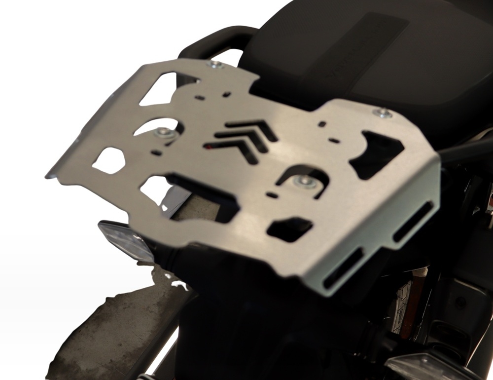 Baúl GPR TECH compatible con  Harley Davidson Pan America 1250 2020/2024 Baúl Alpi-Tech en aluminio color plata con placa específica incluida Capacidad Litros 55