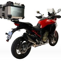  Harley Davidson Pan America 1250 2020/2024 Baúl superior Top Case de Titanio color natural con placa específica incluida Capacidad Litros 55