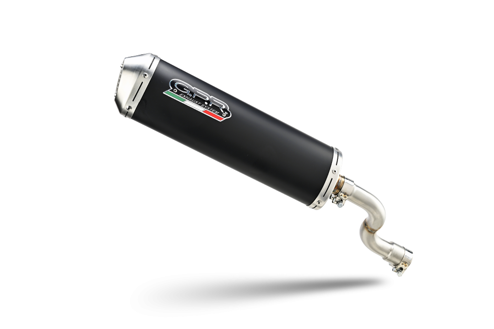 Escape compatible con Yamaha Yp 400 Majesty 2007-2008, Evo4 Road, Escape legal, homologado, silenciador con db killer desmontable y tubo de conexión específico 