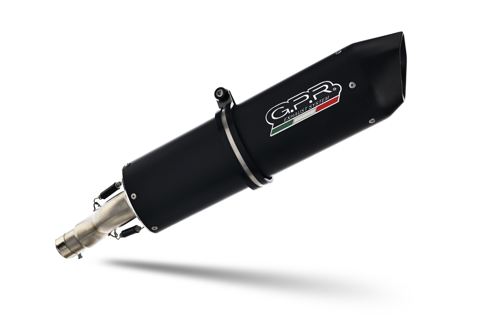 Escape compatible con Aprilia Mana 850 Gt 2007-2016, Furore Nero, Escape semi-completo homologado con db killer extraible 